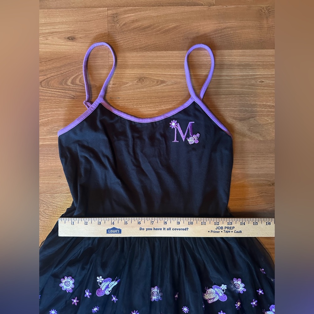Disney Black and Purple Floral Minnie Mouse Dress - Picture 7 of 11